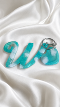 Cloud letter keychain