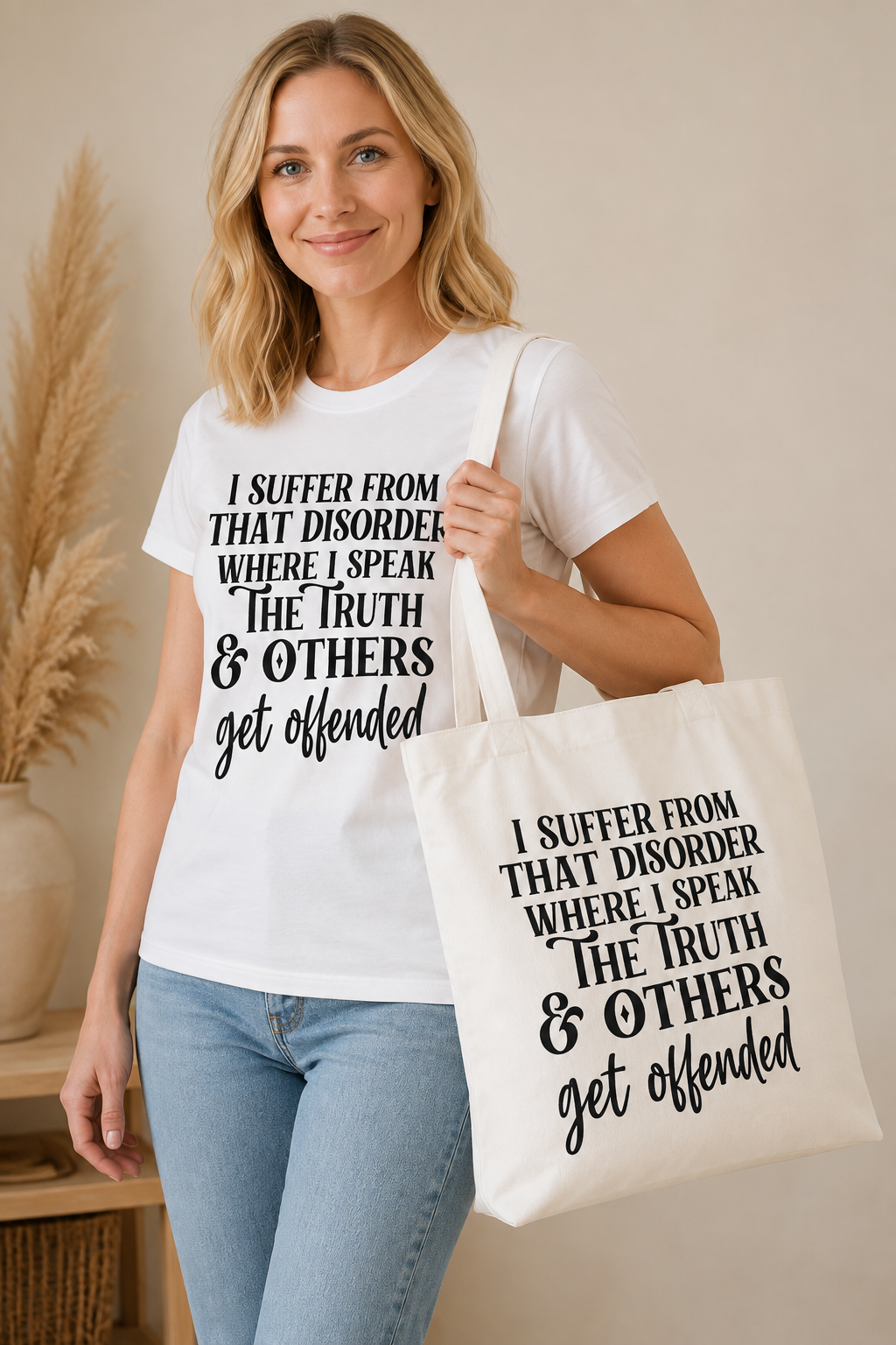 Graphic tote and shirt bundle