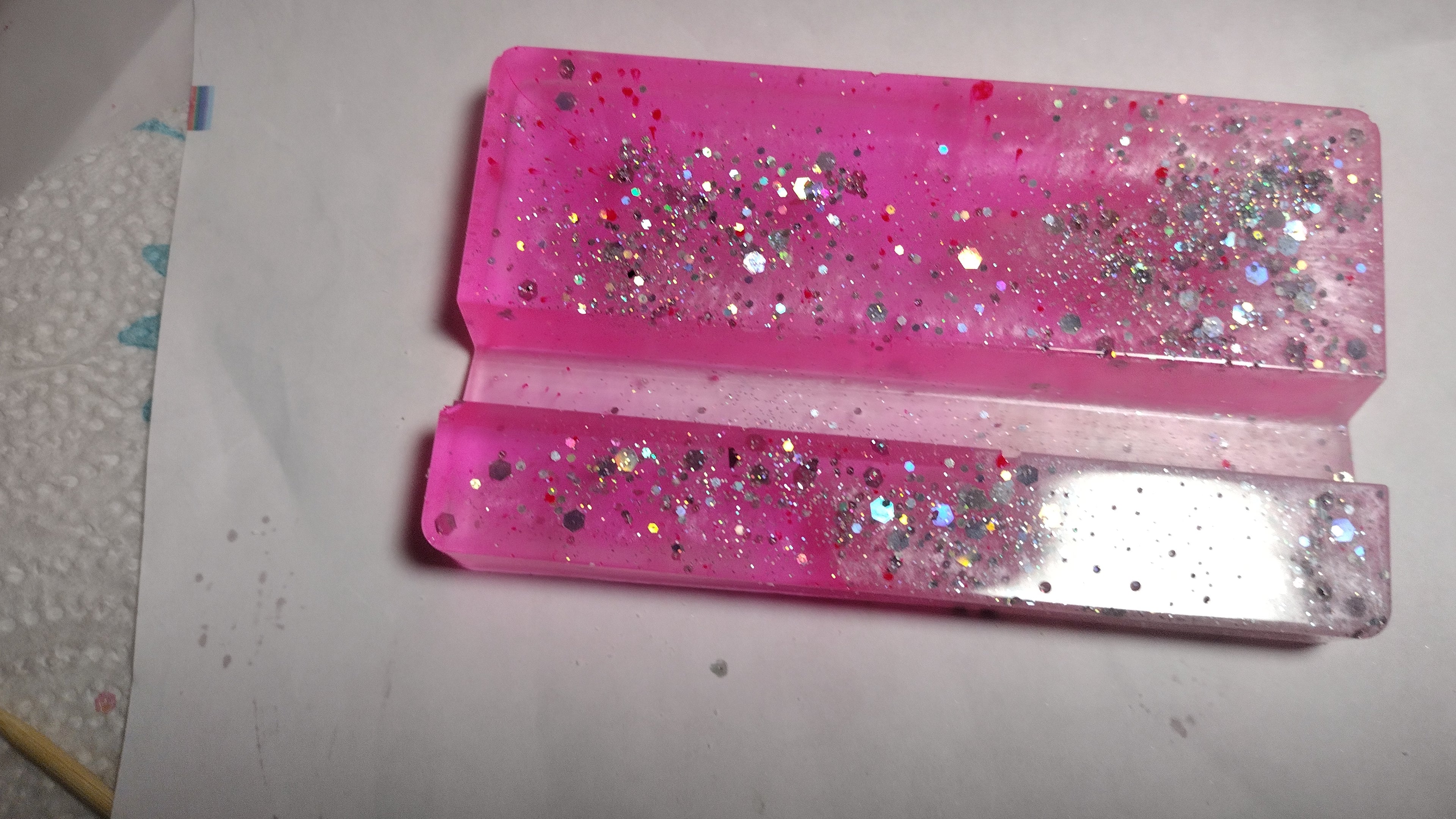 Pink Glitter Cell phone stand