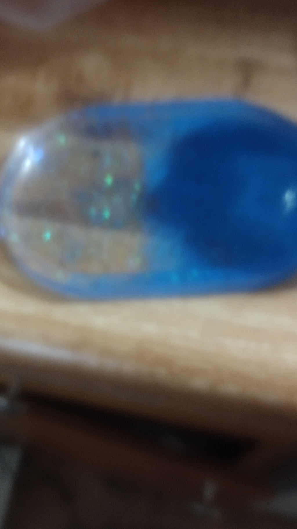 Blue resin Rose jar and matching plate