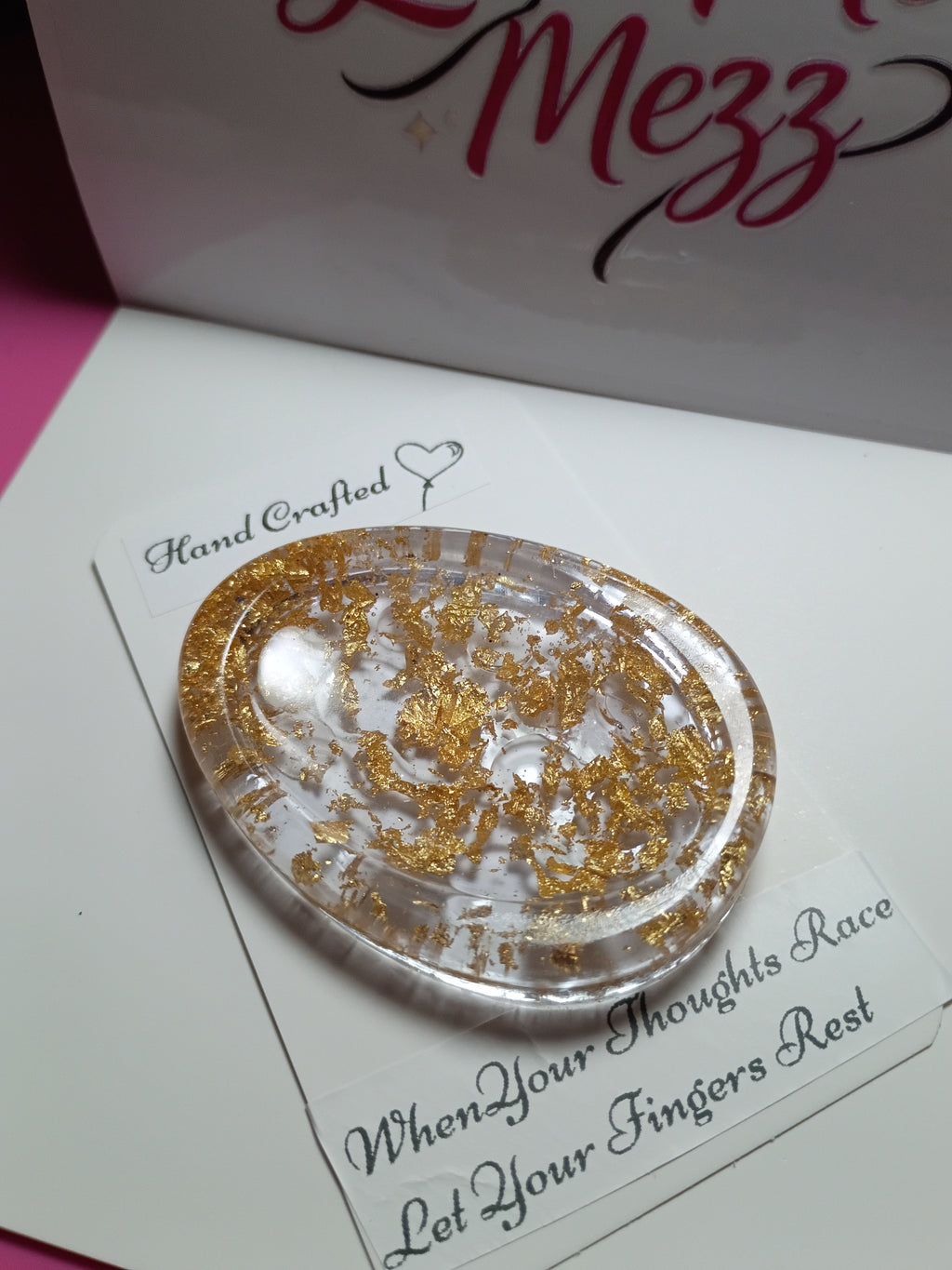 Worry Stone gold flakes