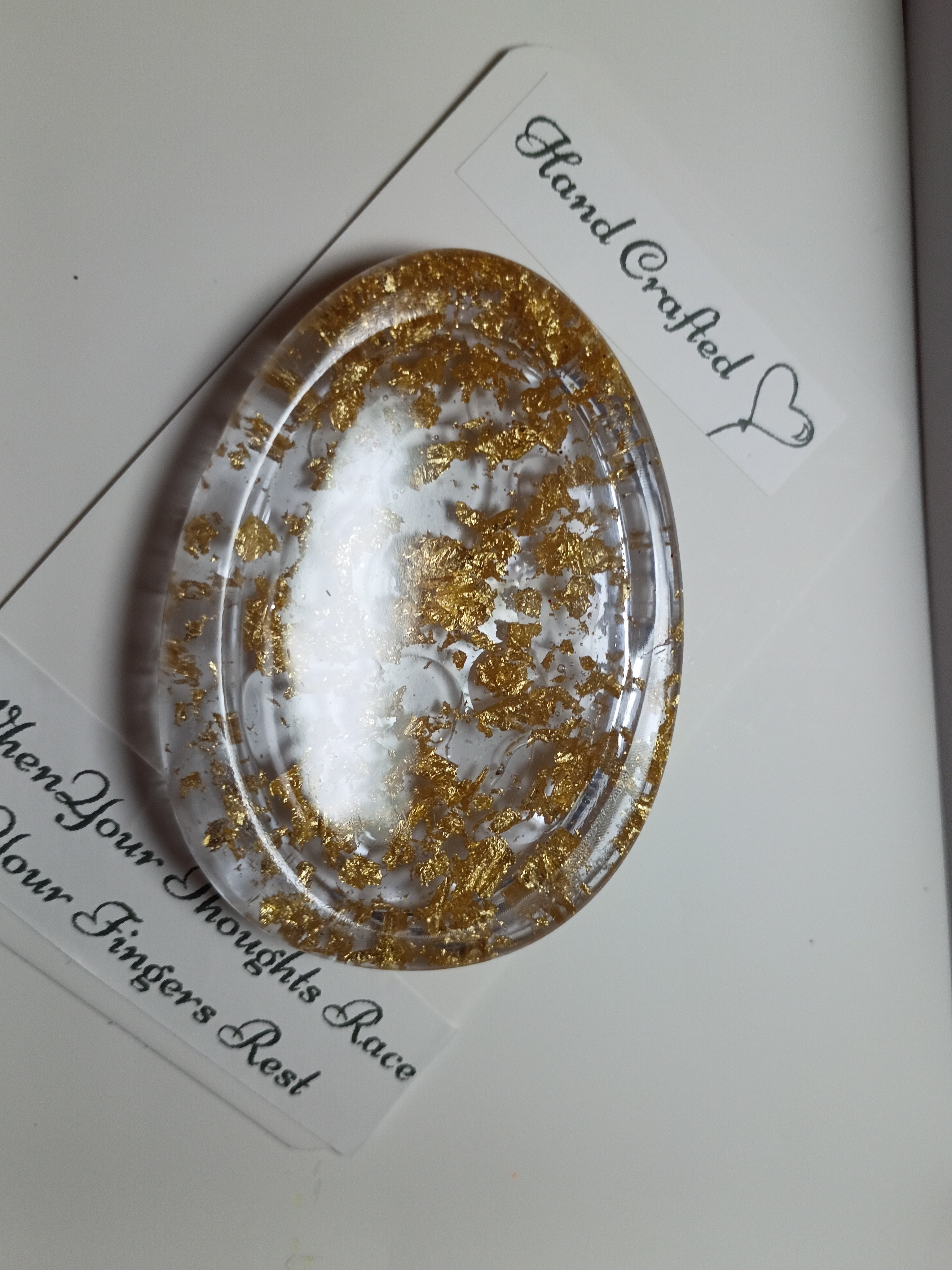 Worry Stone gold flakes