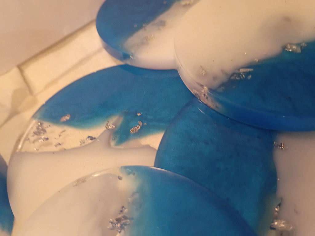 Blue Luxe Coaster Set