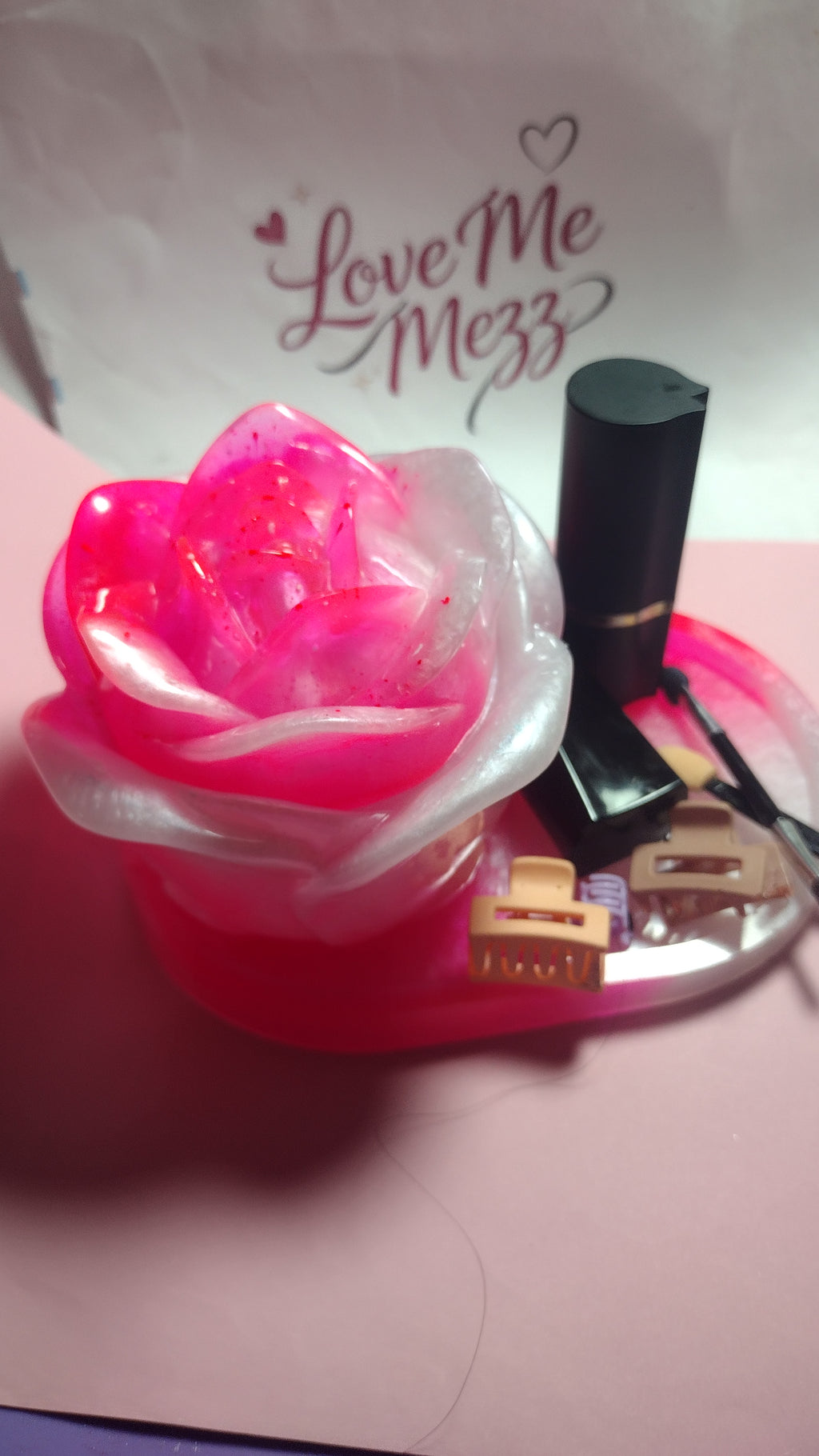 Pearl Rose Resin Jar Set