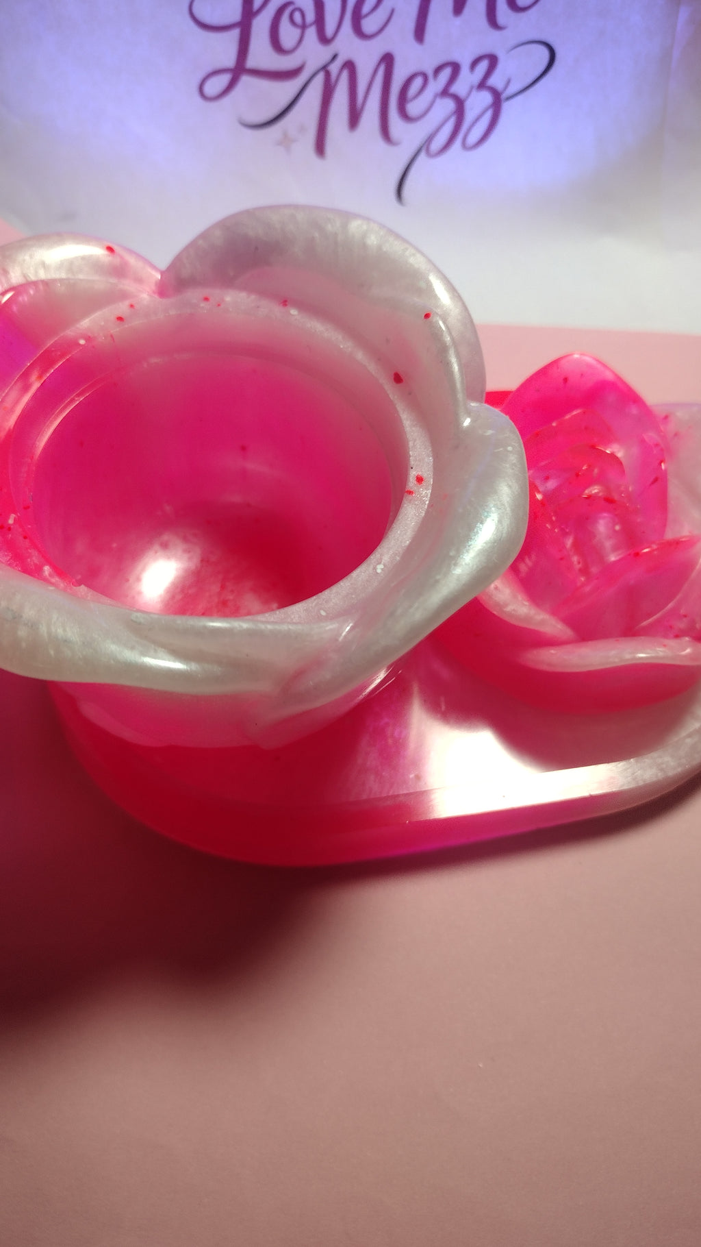 Pearl Rose Resin Jar Set