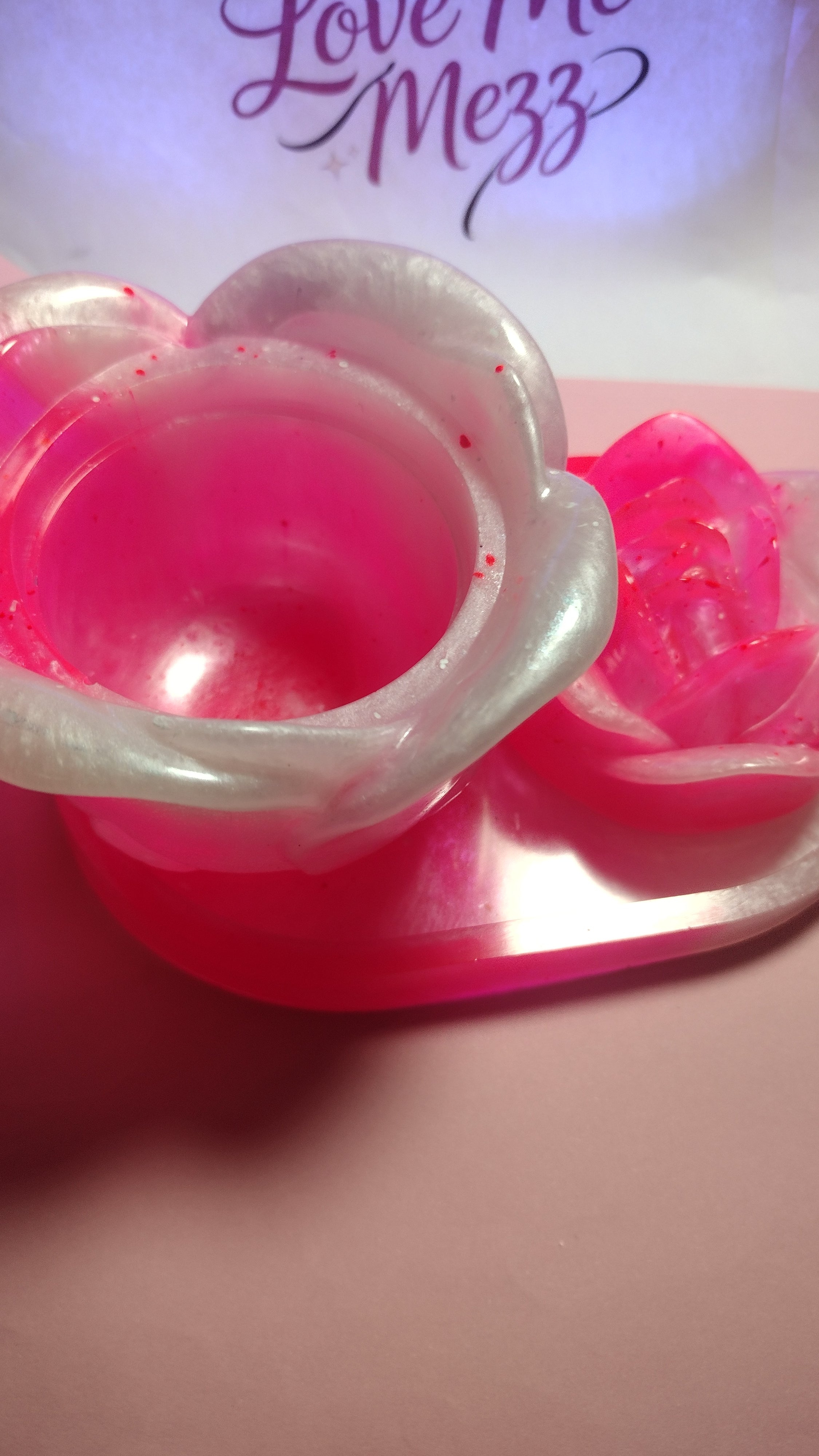 Pearl Rose Resin Jar Set