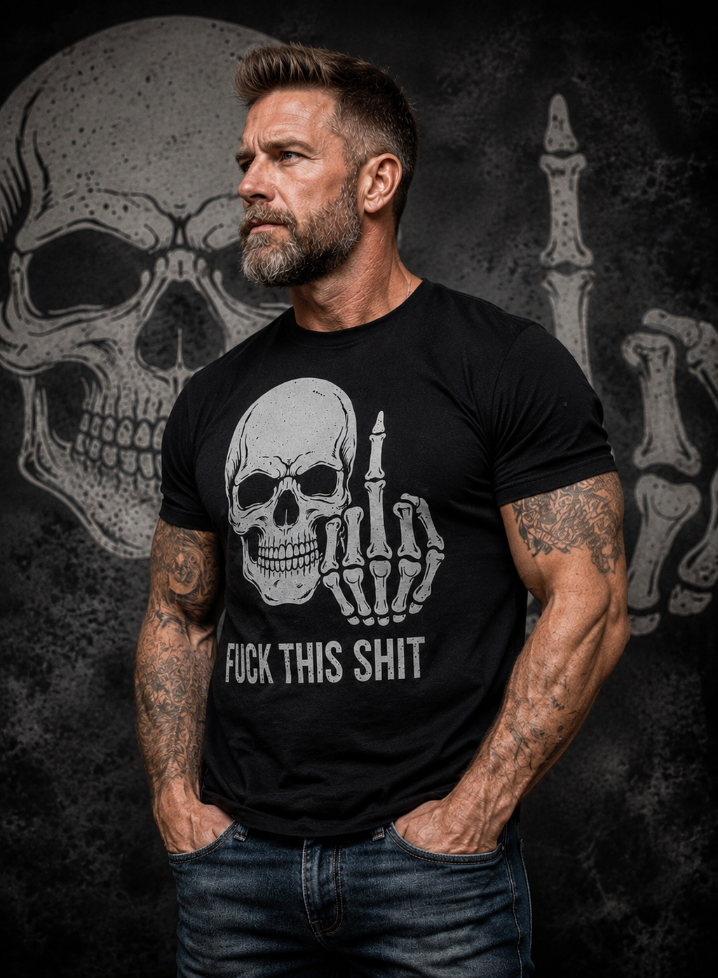 Skull Rebel Graphic Men's T-shirt