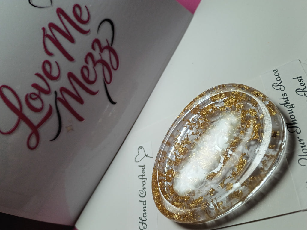 Worry Stone gold flakes
