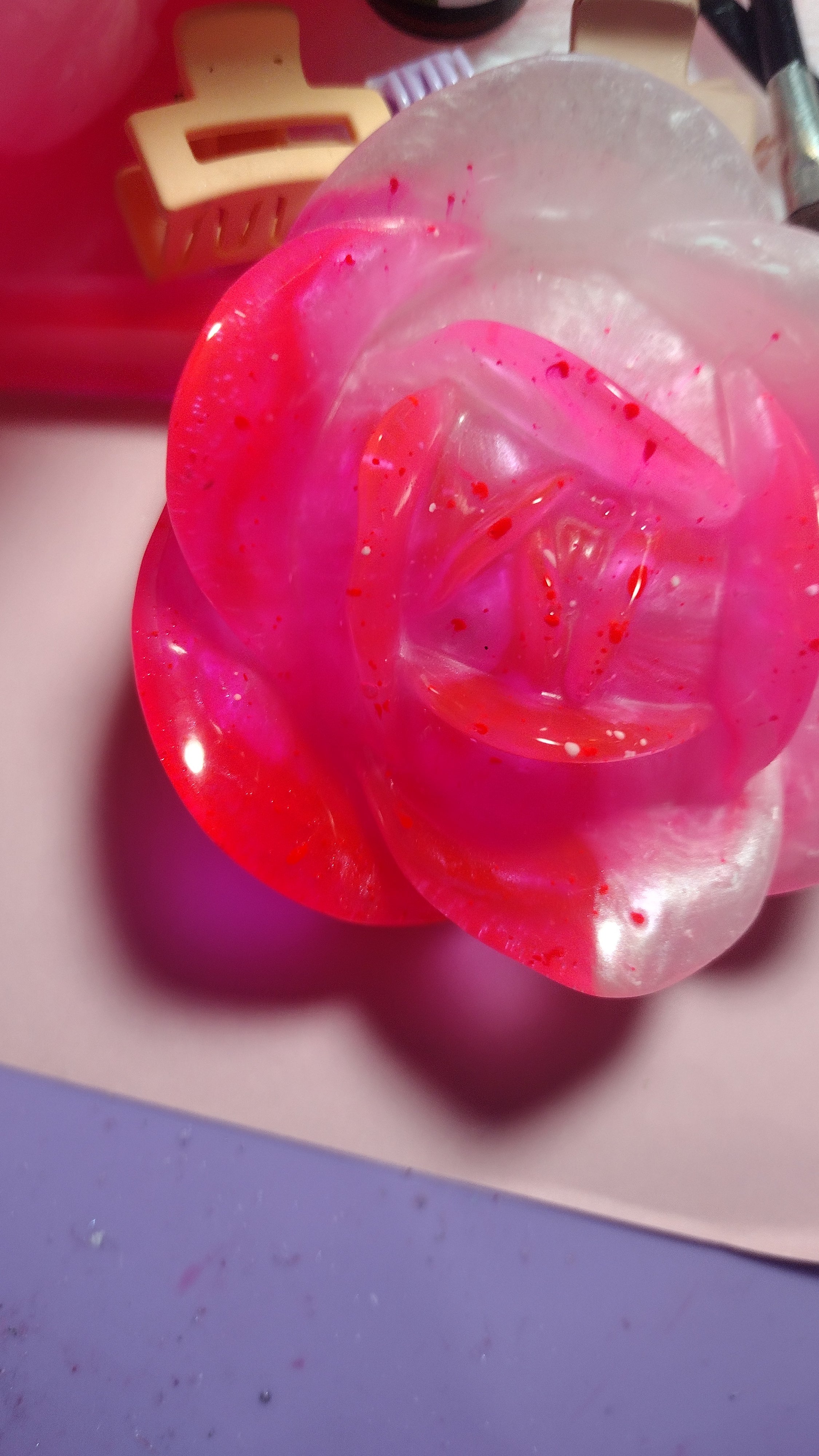 Pearl Rose Resin Jar Set