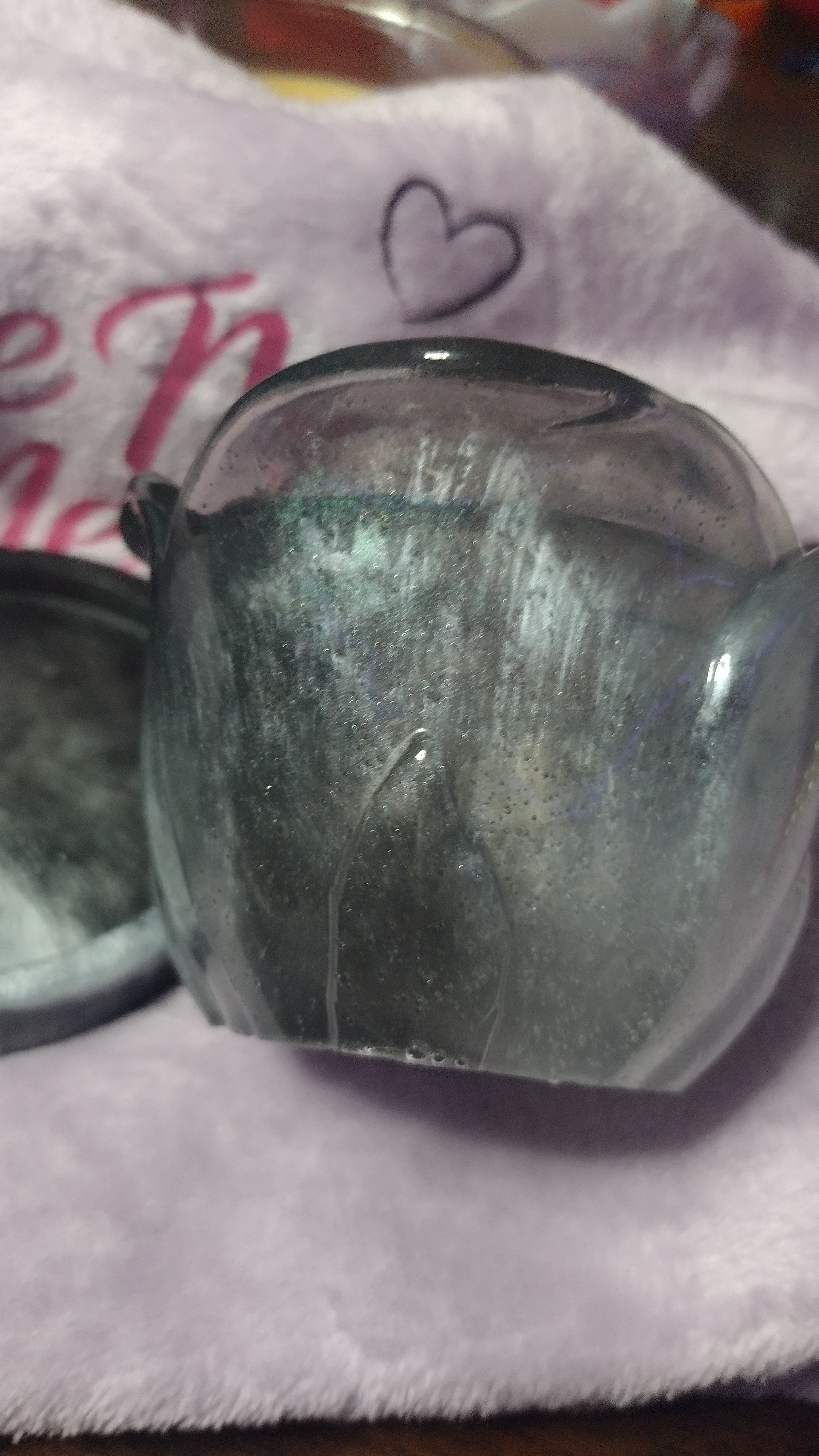 Marble rose jar and matching plate