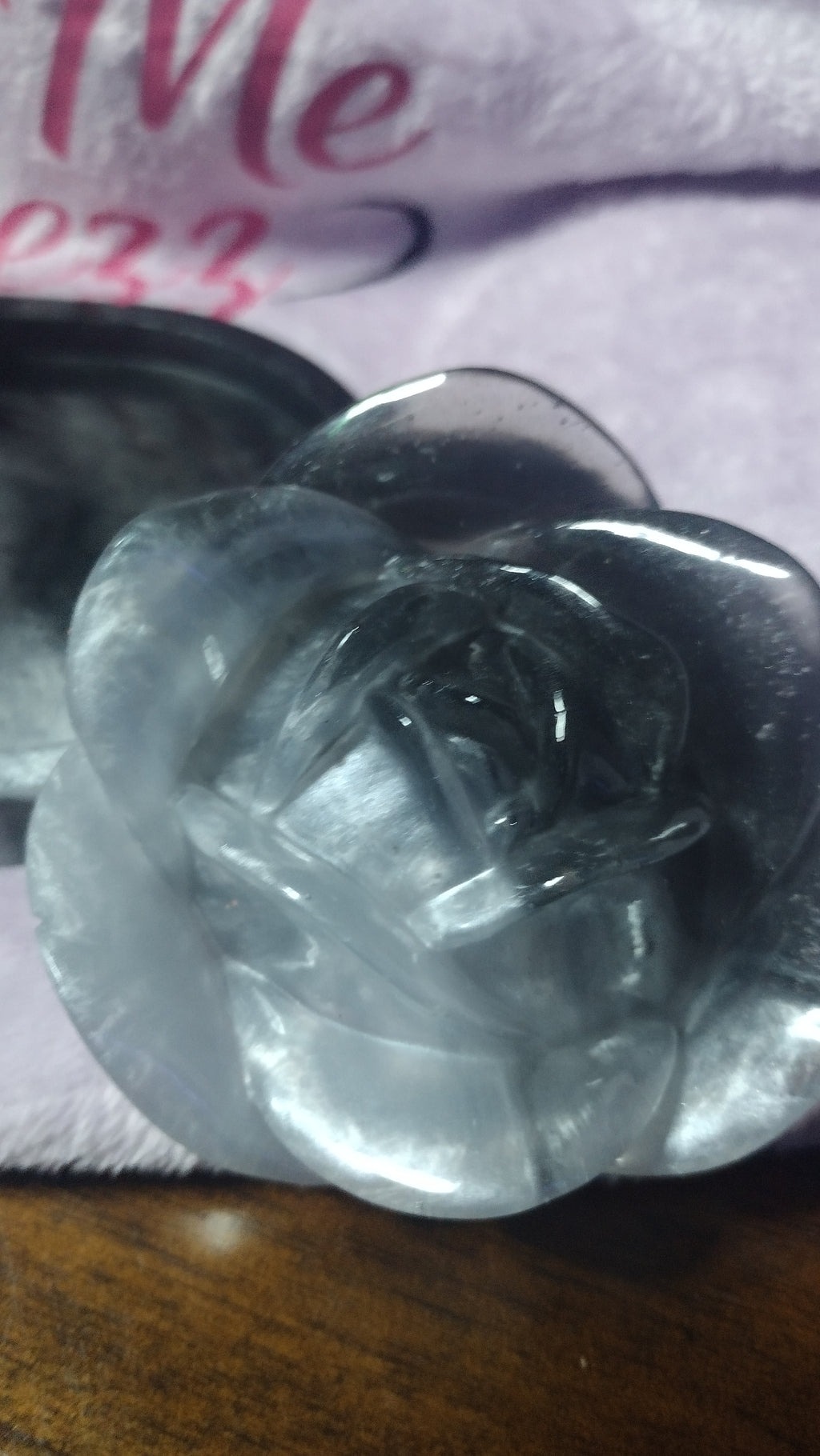 Marble rose jar and matching plate
