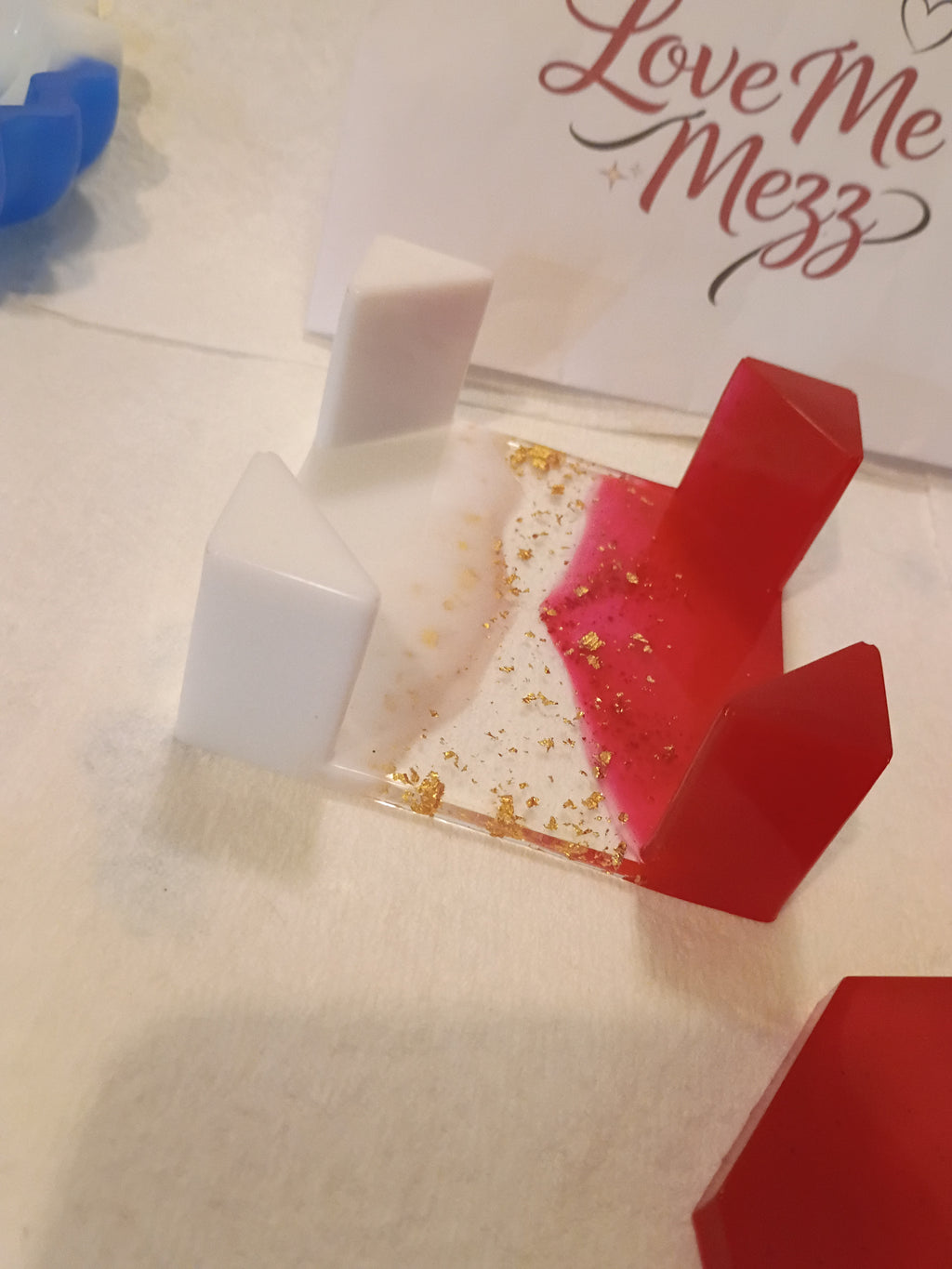 Ruby Red Coaster Set Hexagon