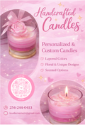 Pink Flower Candle