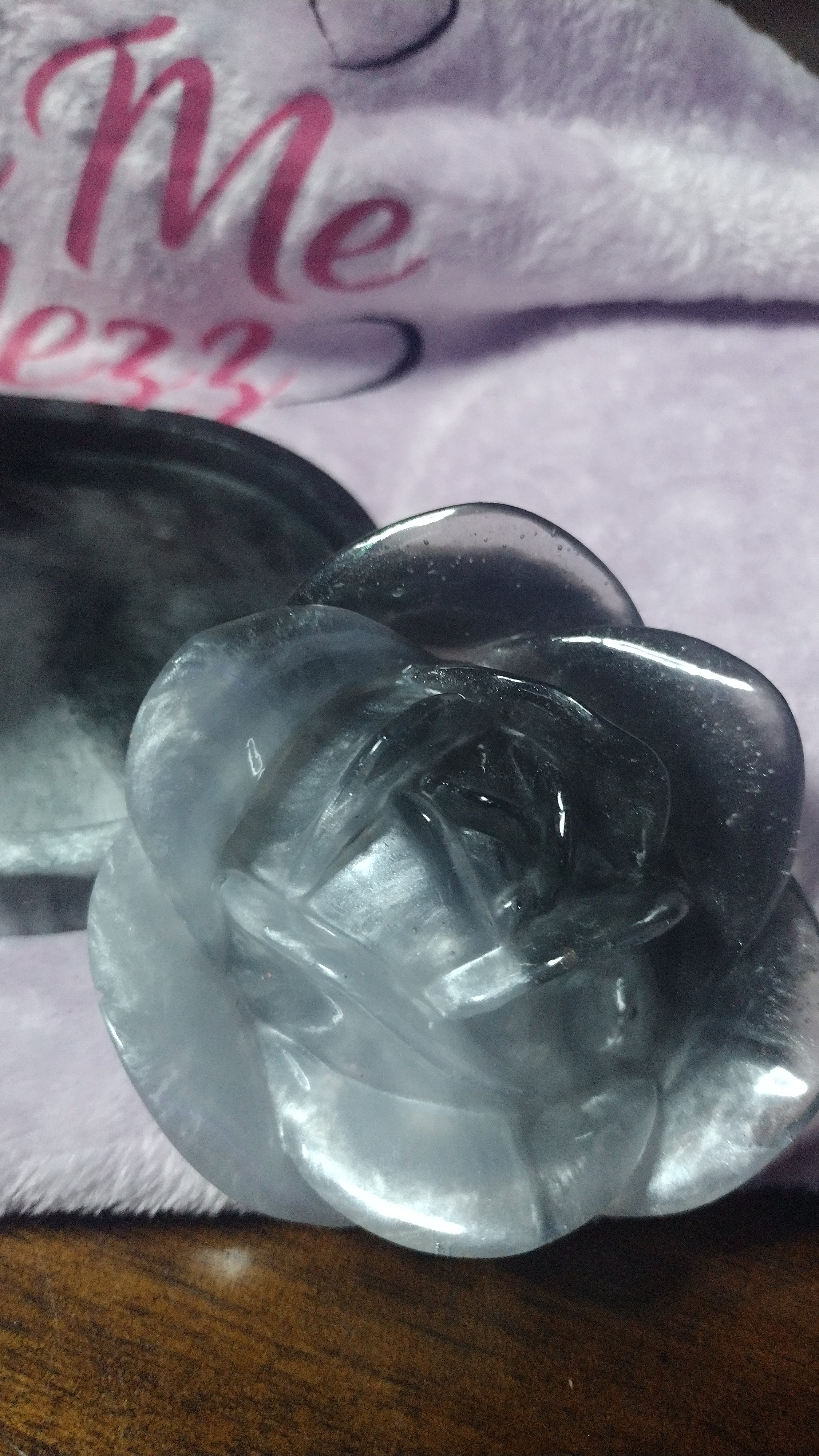 Marble rose jar and matching plate